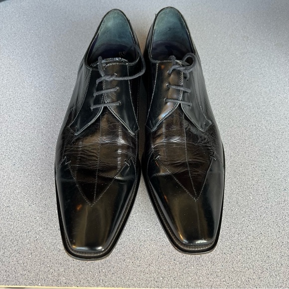 Mezlan Mens unique design lace up black shoes size 8.5 M main image 5